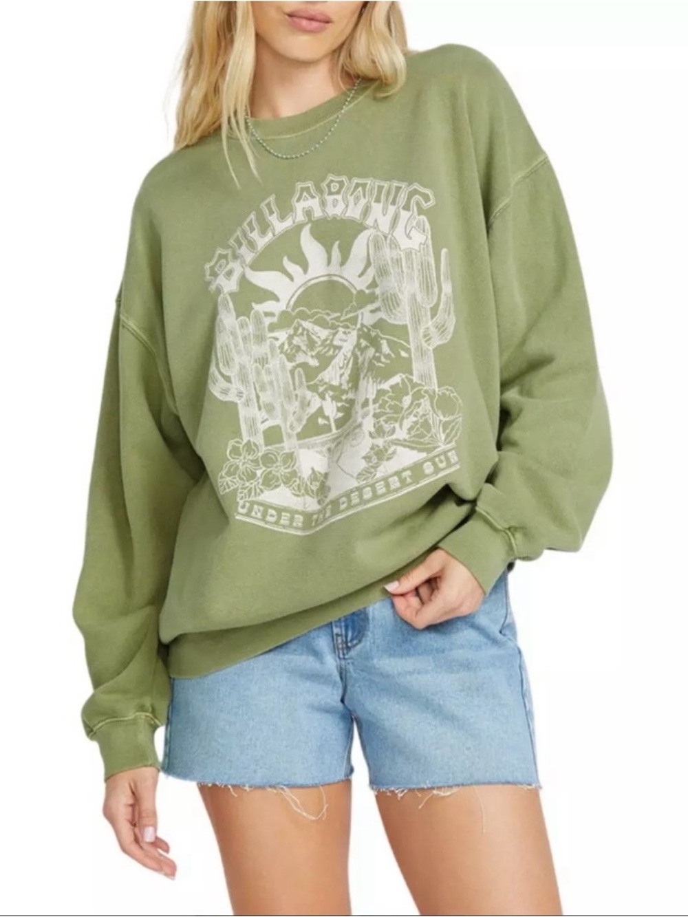 Billabong Women's Billabong Ride In Oversized Graphic Crewneck Sweatshirt